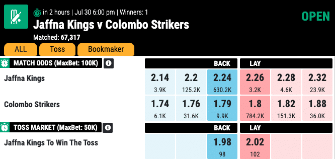 LPL-2023-Jaffna-Kings-vs-Colombo-Strikers-Match-odds-by-mahadev-sport-